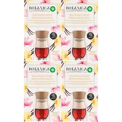 Image of 4 x Air Wick Botanica Electrical Plug In Diffuser (UK pin) &amp; Refill Vanilla Asian Magnolia