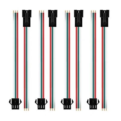 Image of BTF LIGHTING JST SM 3 Pin Connectors for WS2812B WS2811 WS2812 LED Strip Female Male 15cm 20awg Wire 20pairs