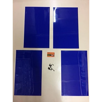 Image of Motorsportandaccessories RALLY MUDFLAPS BLUE 500mm x 300mm 3MM PVC MSA
