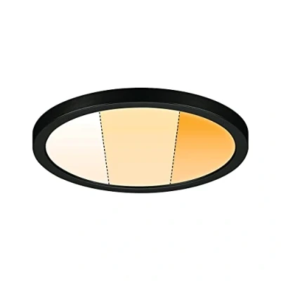 Image of Paulmann Areo Panel dimtowarm round black Ø17.5cm