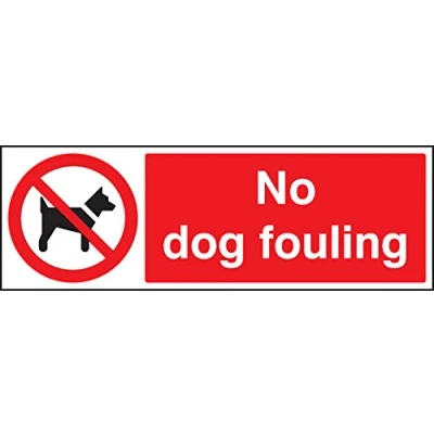 Image of Prohibition Signs No dog fouling Self Adhesive Vinyl