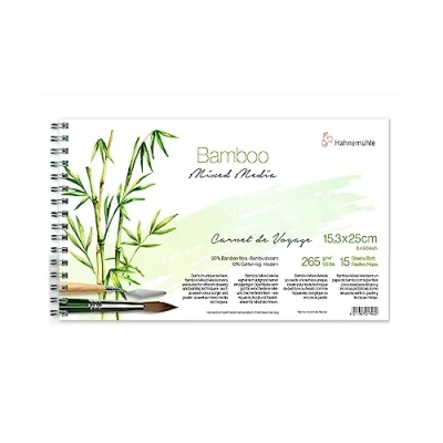 Image of Hahnemühle Carnet de Voyage Bamboo Mixed Media Pad 15.3x25cm 15 Sheets
