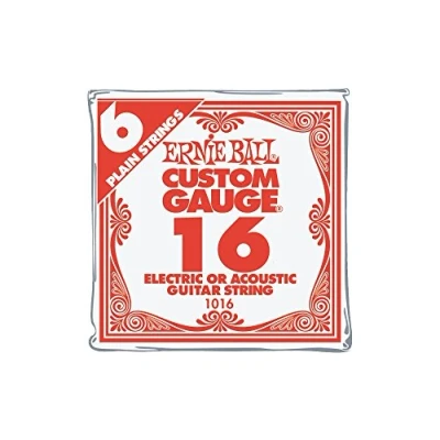 Image of Ernie Ball Nickel Plain Single Guitar String .016 Gauge 6 Pack