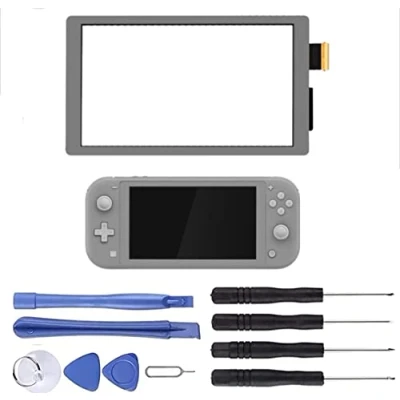 Image of NB+ Touch Screen Digitizer for Nintendo Switch Lite 2019 Panel Lens Glass Replacement Parts Game Console with Repair Tool Kit Not LCD (Zacian &amp; Zamazenta Grey)