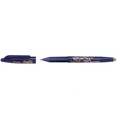 Image of Pilot FriXion Ball Erasable Gel Rollerball Pen 1.0mm Tip 0.5mm Line Blue (Pack 12)