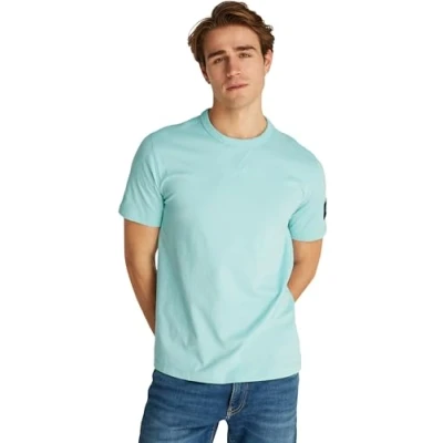 Image of Calvin Klein Jeans Badge Regular TEE Basic Tshirt, Men&#039;s, Size: XXL, Fresh mint
