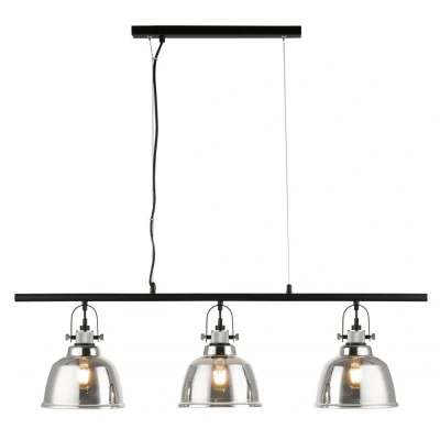 Image of Ava 3 Light Bar Smoke Pendant Ceiling