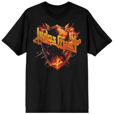Image of Rock Off officially licensed products Judas Priest &#039;United We Stand&#039; (Black) Unisex Long Sleeve T Shirt (UK, Alpha, L, Regular, Black)