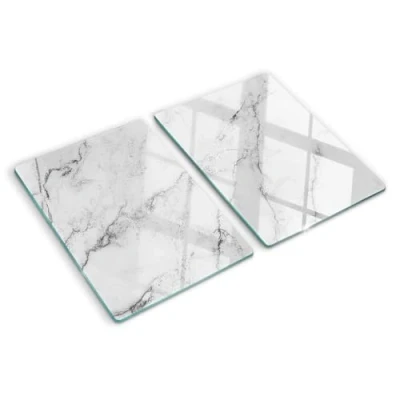 Image of Tulup Glass Chopping Board Tempered 2x15.7x20.5 inches 2x40x52 cm Protection Splashback Kitchen Cutting Marble