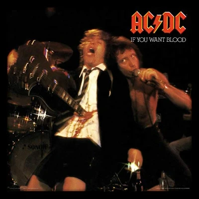 Image of AC/DC If You Want Blood 12&quot; Album Cover Framed Print, MDF, Multi Colour, 32 x 1.5 cm
