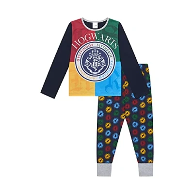 Image of Harry Potter Girls Pyjamas Hogwarts PJ Set Ages 7 to 14 Years, Official Merchandise (12 13 Years) Multicolor