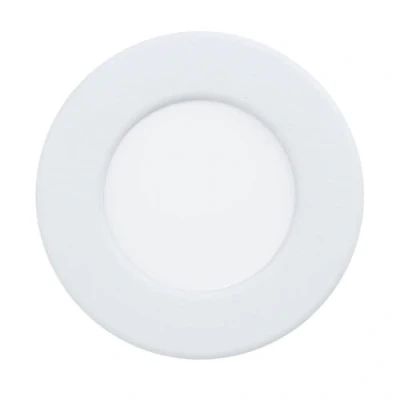 Image of Eglo Recessed LED Ceiling spot Fueva 6, Round Bathroom Downlight, White Plastic lamp, Flat Spotlight, Warm Cold White, IP44, ∅ 8.6 cm