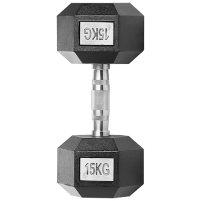 Image of Gallant Hex Weights Dumbbells Set Rubber Encased Set, Anti Rolling, Dumbbell Sets For Men, Home Fitness Gym Strength Training Weight Lifting Equipment (1 x 15kg)