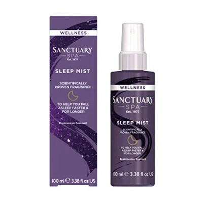 Image of Sanctuary Spa Pillow Spray, Sleep Mist for Face, Body and with Hyaluronic Acid, Vegan Cruelty Free, 100 ml
