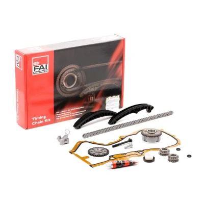 Image of 03C105209AC, 03C105209AQ, 03C105209AR, 03C109158A Timing chain Kit FAI AutoParts TCK211VVT with gears, gaskets/seals Simplex, Low noise