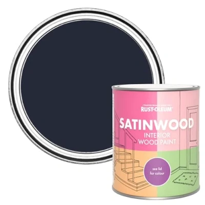 Image of Rust Oleum Blue Satinwood Interior Wood Paint Odyssey 750ml