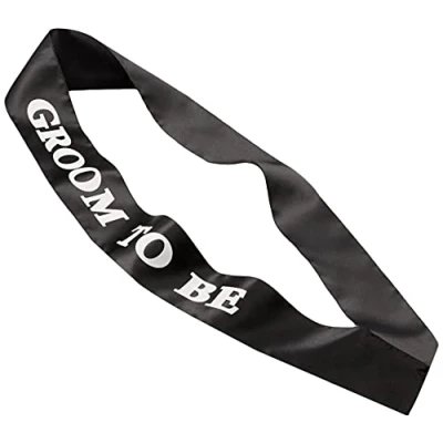Image of Alandra Party Unisex Sash g Groom To Be Sash, Black