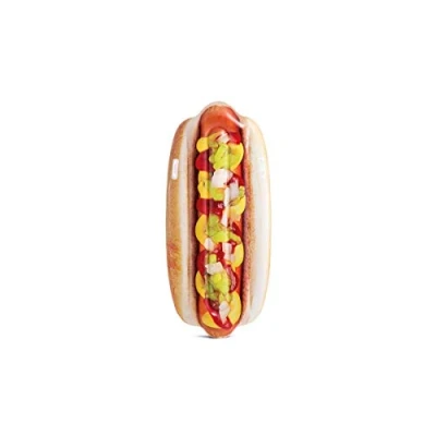 Image of Intex Inflatable Giant Hotdog Mattress Lilo 180cm x 89cm. Perfect for the pool.