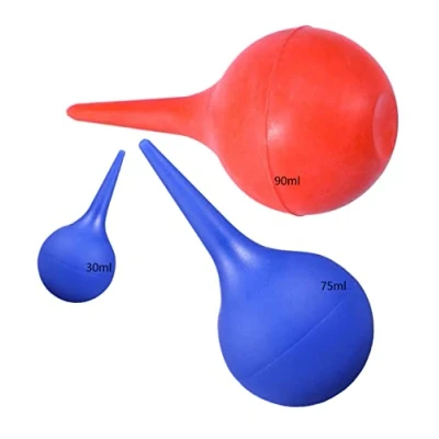 Image of 3PCS Ear Syringe, Hand Squeeze Bulb Syringe Washing, Rubber Earwax Remover Cleaning Ball, Reusable Baby Wax Removal Tool, Cleaner(30ml/75ml Blue, 90ml Red)
