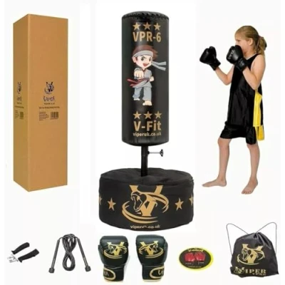 Image of Viper Kids Free Standing Boxing Punch Bag Set Speed Gloves Children Junior Boys Girls Christmas Offer