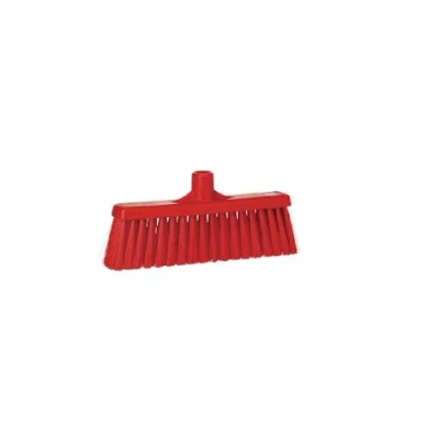 Image of Vikan 31664 Medium Sweep Floor Broom Head, Polypropylene Block, 12 1/4 Inch Polyester Bristle, Red