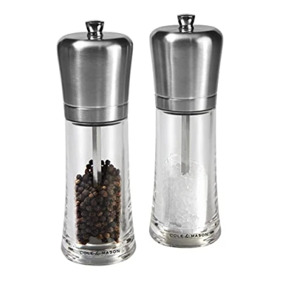 Image of Sandown Salt and Pepper Mill Set 180mm &amp; / Brushed Metal
