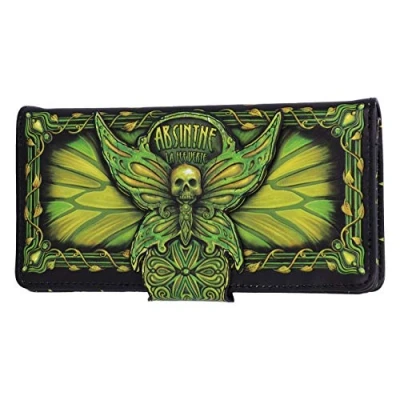 Image of Nemesis Now Absinthe La Fee Verte Green Fairy Embossed Purse, Polyurethane, 18.5cm