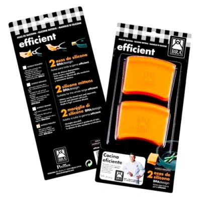 Image of Braisogona 2 Pieces Medium Silicone Grips Blister, 24 32 cm, Orange