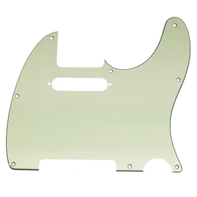 Image of Musiclily 8 Hole Tele Pickguard Scratch Plate for Fender USA/Mexican Standard Telecaster Modern Style Electric Guitar, 3Ply Mint Green