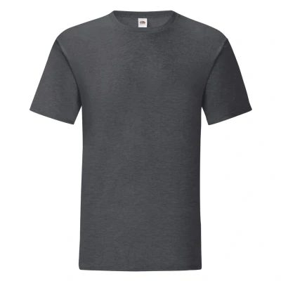 Image of Fruit of the Loom Mens Iconic T Shirt (Pack 5) (Dark Heather) Multicolour Size 2XL