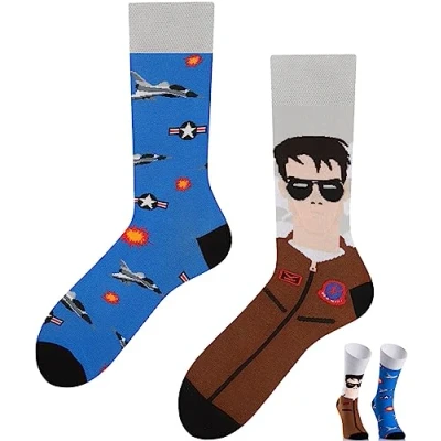Image of TODO Funny socks with motif for men and women fun cool colourful, multicoloured, crazy, ping pong, 43 46