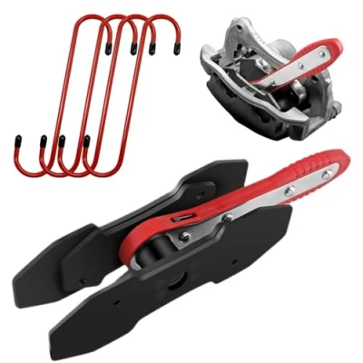 Image of CHANG QI Brake Caliper Tool Ratchet Piston Reset with 2 Steel Plates and 4 S Hooks Pad Replacement