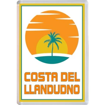 Image of Costa del Llandudno Jumbo Fridge Magnet 96 x 67mm