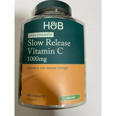 Image of Holland &amp; Barrett Vitamin C 1000mg High Strength Slow Release Vegan Ascorbic Acid 240 Tablets (8 Months Supply)