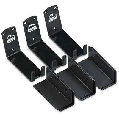 Image of Borgen Bike Wall Mount Rack Pedal for E Bike, MTB or Road with Support Bracket and Protection Pads