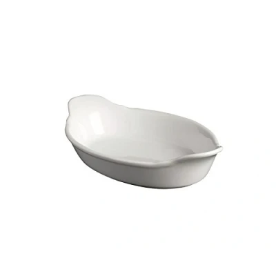 Image of Genware NEV B23C W Royal Oval Eared Dish, 32 cm, White (Pack of 4)