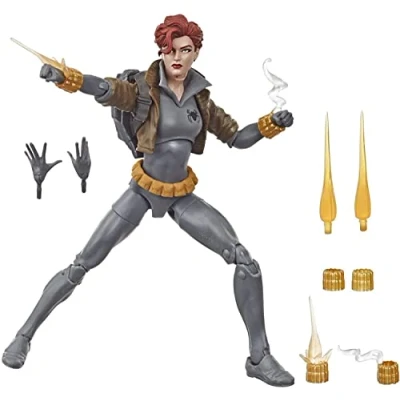 Image of MARVEL Hasbro Legends Series 15 cm Collectible Black Widow Action Figure Toy, Premium Design, Accessories, Ages 4 And Up