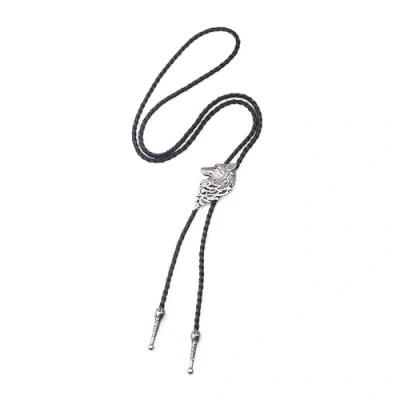 Image of Sorrowso Vintage Western Cowboy Bolo Tie Wolf Necktie Necklace Costume Accessory American Bola