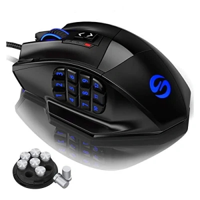 Image of UtechSmart Venus Gaming Mouse RGB Wired, 16400 DPI High Precision Laser Programmable MMO Computer Mice [IGN&#039;s Recommendation]