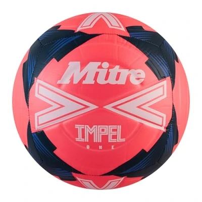 Image of Mitre Impel One Level Training Football Soccer Ball Fluo Pink/White/Teal Size 5