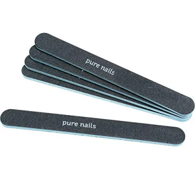 Image of Pure Nails Black Nail Files 240/240 Grit (Pack Of 5)