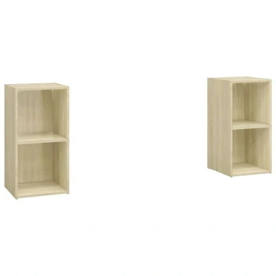 Image of vidaXL TV Cabinets 2 pcs Sonoma Oak 72x35x36.5 cm Engineered Wood