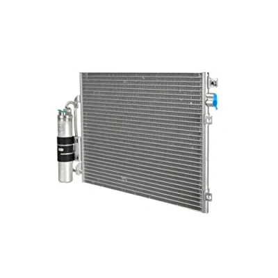 Image of 7700428083, 8200024038, 8200106950, 8200757789 Condenser VALEO 817428 with dryer 12mm 8mm Aluminium 366mm R134a RENAULT: CLIO 2, Kangoo I