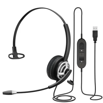 Image of MAIRDI USB Headset with Microphone for PC, Computer Mic Noise Canceling Laptop Teams Zoom Office Call Center Voip Telephone Calls, Dictation Dragon Naturelly Speaking