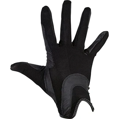 Image of HKM Equestrian Horse Riding Gloves with Elastic Wrist and Mesh Grip Breathable Durable Material Combination of Polyester Polyurethane