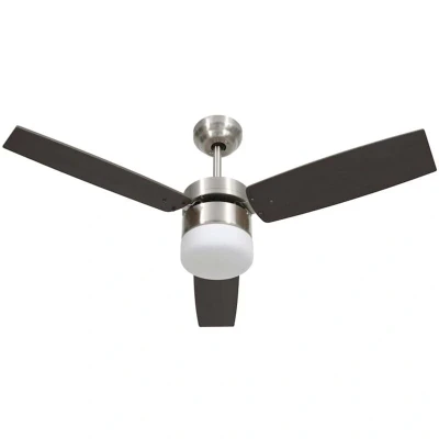 Image of vidaXL Ceiling Fan with Light and Remote Control 108 cm Dark Brown