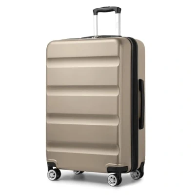 Image of Kono 28 Inch Large Luggage Suitcase TSA Lock Expandable Hard Shell with 4 Dual Spinner Wheels Lightweight &amp; Durable Travel (Gold,75x47.5x29.5cm)