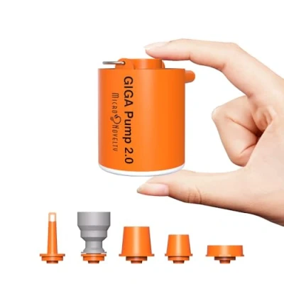 Image of GIGA Pump Electric Portable Air Pump, Ultra Light 2.8oz Rechargeable Mini for Camping Gear, Sleeping Pad, Inflatables, Mattress, Pool Toys Inflator/Deflator