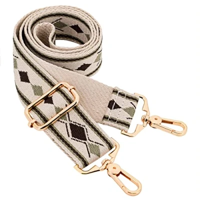 Image of pecvan Crossbody Straps,Wide Shoulder Strap,Adjustable Length Replacement Straps Handbag Purse Strap with Gold Buckles