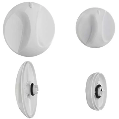 Image of Masterpart White Control Knob Set for Galaxy Aqua 1000, 2000, 3000, 4000 Electric Showers